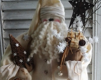 Primitive Santa Pattern: 23" DIY Christmas Craft Tutorial