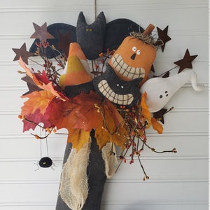 Witch Boot Door Greeter EPattern  - Digital Pattern Large Witch Boot - DIY Witch Boot ePattern - Halloween Front Door Witch Boot How To