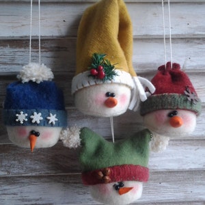 Snowman Pattern DIY Primitive Adorable Snowmen Ornaments E-Pattern Ornanment E-Pattern Primitive Snowman Pattern Snowman Christmas Pattern