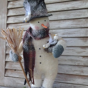 Primitive Winter Snowman E-Pattern: Nostalgic Craft (PDF Pattern)