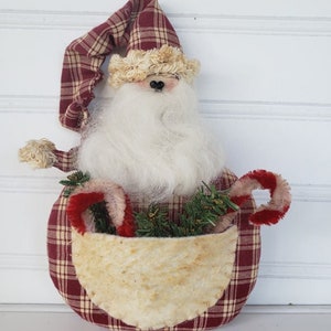Santa Pocket Ornie Craft Pattern: Holiday Ornament (PDF Pattern)