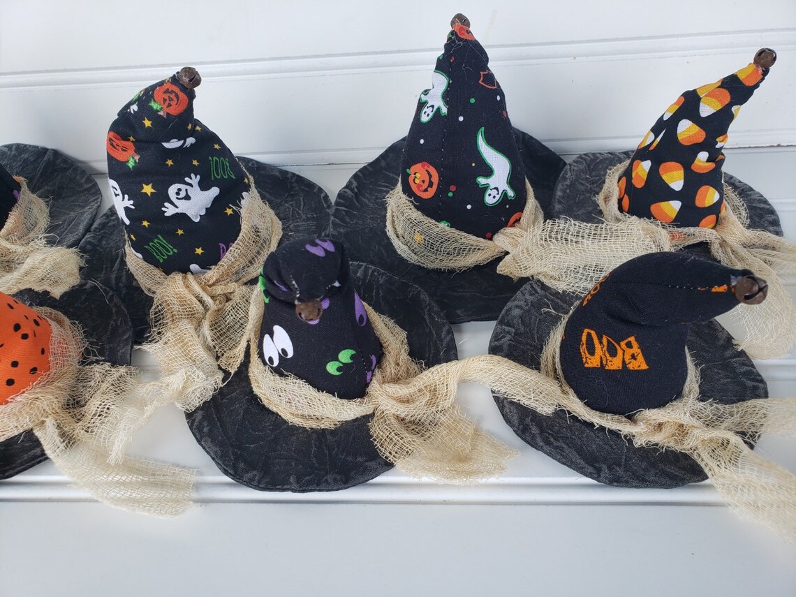 Witch Hat Bowl Filler Primitive Witch Hats Handmade Witch Etsy