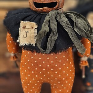 Primitive Jack O Lantern Twig Doll – Rustic Halloween Pumpkin Shelf ...