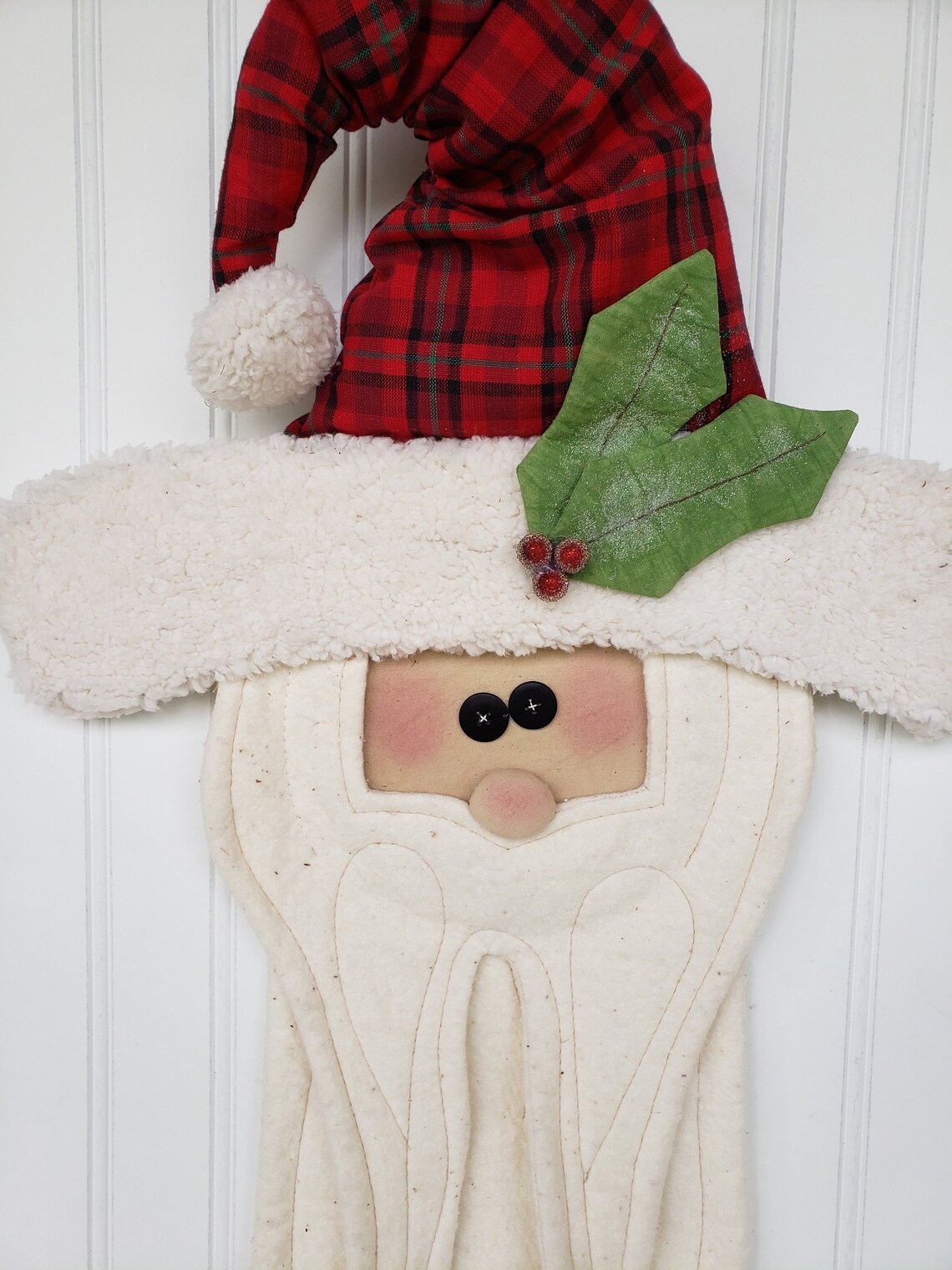 Santa Door Greeter Christmas Front Door Décor Primitive Etsy