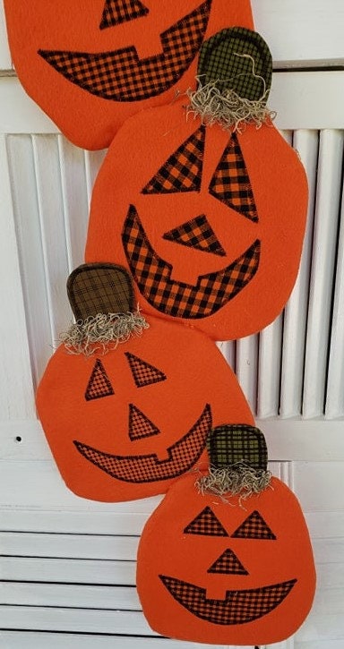 Halloween Pumpkin Door Greeter Pattern Primitive Pumpkin - Etsy
