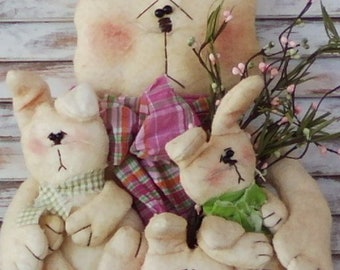Spring Blessings Bunny Door Greeter E-Pattern - Primitive Rabbit (EPattern)