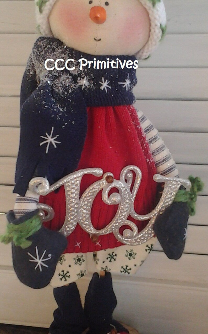 Muñeco de nieve hecho a mano primitivo de David | Etsy