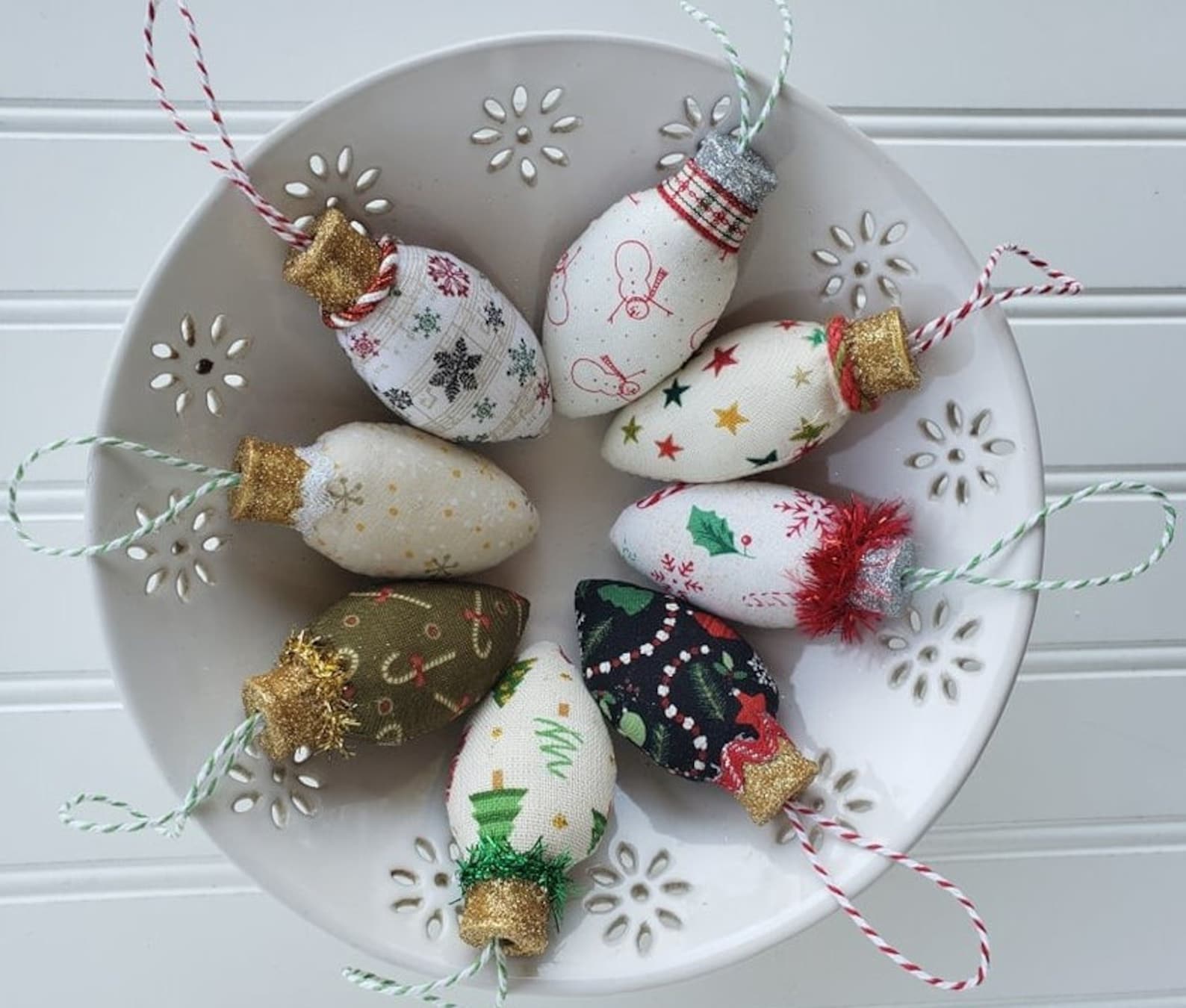 Christmas Bulb Pattern Primitive Sewing E Pattern DIY Etsy