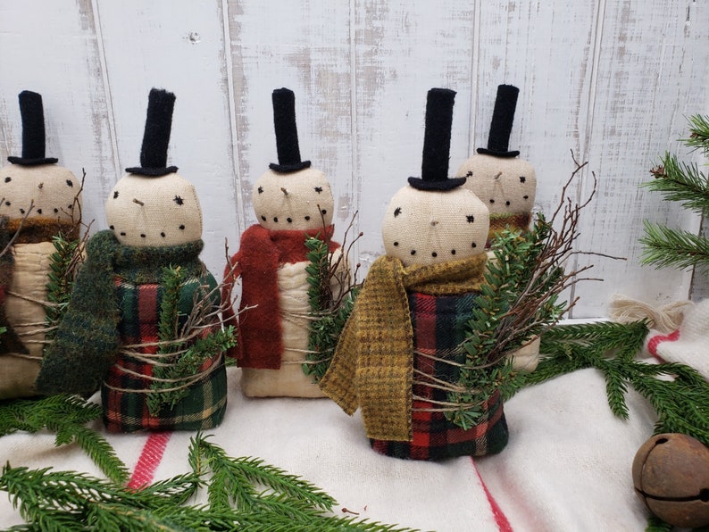 Primitive Snowman Snowman Shelf Sitter Tiered Tray Snowman Etsy