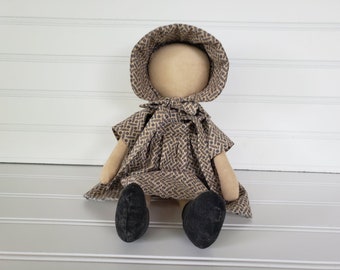 Mailed Paper Craft Pattern: DIY Primitive Prairie Doll