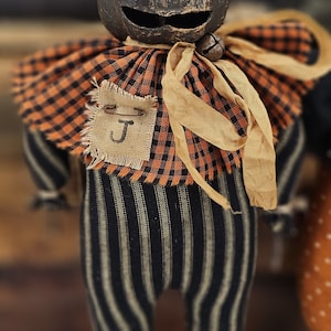 Primitive Jack O Lantern Twig Doll – Rustic Halloween Pumpkin Shelf ...