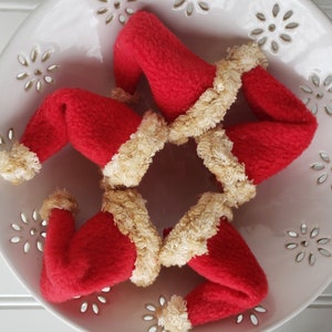 Santa Hat Ornament Pattern: Mailed Paper Craft, Bowl Filler DIY