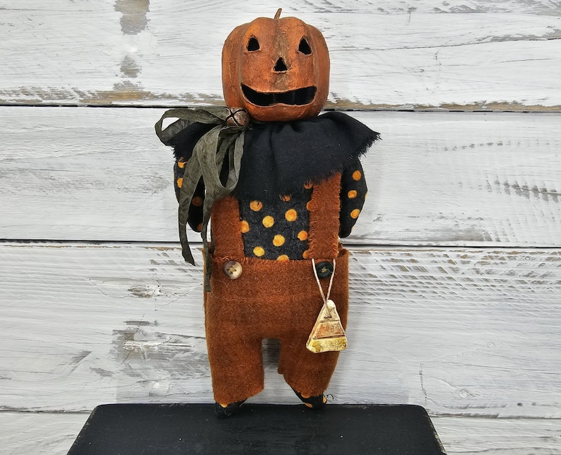 Primitive Halloween DIY Pattern - Primitive Halloween Jack O Lantern E ...