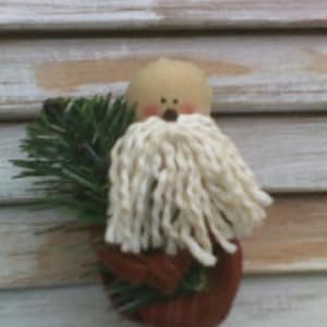 Primitive Santa Ornament Pattern: Easy-Sew Ornie (PDF Pattern)