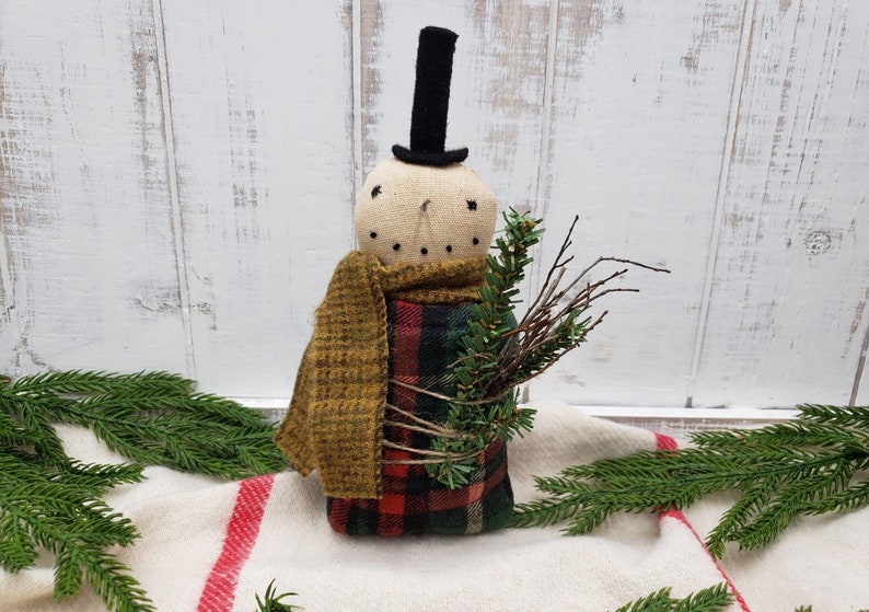 Primitive Snowman Snowman Shelf Sitter Tiered Tray Snowman Etsy