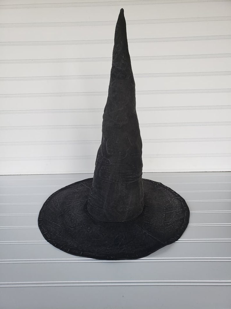 Halloween Witch Hat 12 inch Witch Hat You Decorate Plain Witch Hat Painted Witch Hat Home Decor Witch Hat DIY Fall Witch Hat image 2