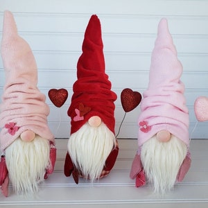 Gnome Pattern - Valentine Gnome Sewing Pattern Tutorial - DIY Whimsical Gnome Pattern - Easy PDF Gnome Instructions - Valentines Day Pattern