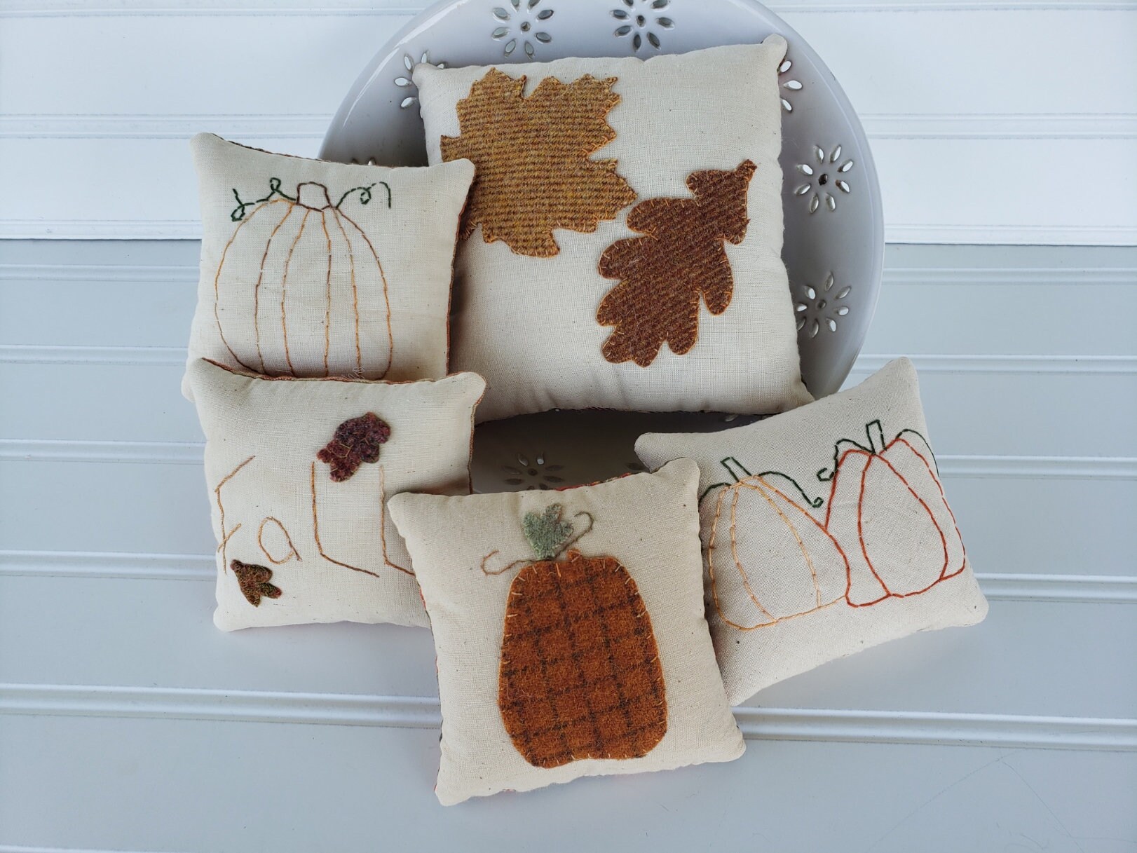 Wool Fall Bowl Filler Autumn Home Décor Fall Wool Bowl Etsy