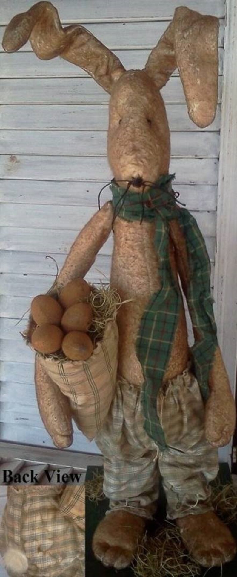 Primitive Pattern Willie Rabbit Epattern Rabbit Pattern Etsy