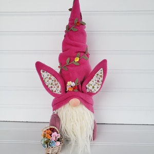 Bunny Gnome Pattern - Easter Bunny Spring Gnome Sewing Pattern Tutorial - DIY Whimsical Gnome Pattern - Easy Beginner PDF Gnome Pattern