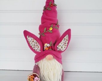 Bunny Gnome Pattern - Mailed Paper Gnome Pattern - Easter Bunny Spring Gnome Sewing Pattern Tutorial - DIY Whimsical Gnome Pattern Template