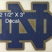 Notre Dame Decal, Yeti Decal, Tumbler Decal