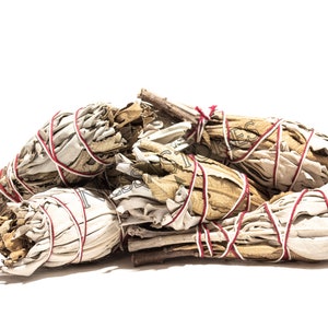 NessaStores White Sage + Yerba Santa Smudge Weihrauch 3 &quot;-4&quot; Bundle (8 Stück) #JC-94