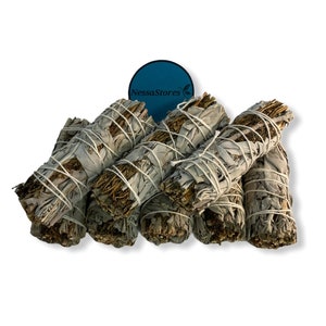 NESSASTORES- White Sage + Ruda Rue Smudge Incense 4&quot; Bundle #JC-205 (3 pcs)