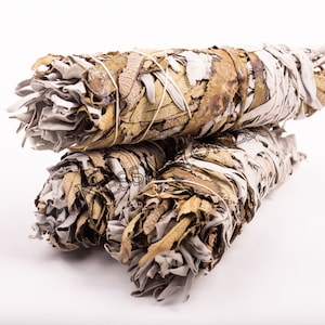 NessaStores- White Sage + Yerba Santa Smudge Incense 7&quot;-8&quot; Bundle (3 pcs)#JC-119
