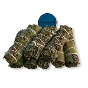 NESSASTORES - Rosemary + Eucalyptus Smudge Incense 4&quot; Bundle #JC-201 (3 pcs)
