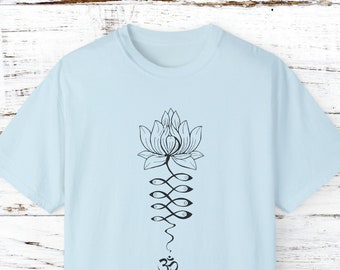 Unalome & OM Tibetan Symbol - Simple Graphic - Unisex T-Shirt