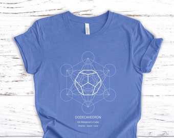 Dodekaeder Metatrons Würfel - Space Love - Unisex Jersey Kurzarm T-Shirt