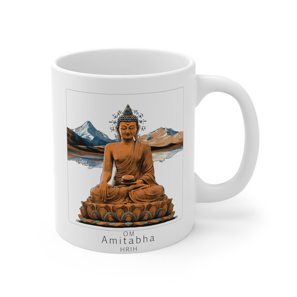 OM Amitabha Hrih - Chant for Amitabha Buddha - Mug 11oz