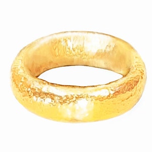 Solid 18k Gold 9g Width 15mm Ancient Rome Comfortable Hammered Etsy