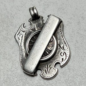Antique Sterling Silver Medal Pendant Fob for Pocket Watch Chain or Necklace, Bracelet etc, Weighing 9g, Fully Hallmarked Made 1896