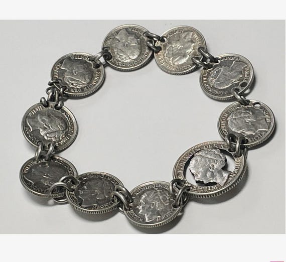 Vintage Silver Bracelet With Netherlands Kingdom Made From Queen