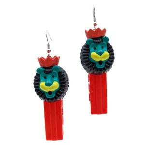 Functional Mini PEZ Earrings - Classic Vintage PEZ Dispenser Minis - Cute Kidcore Nostalgia Earrings