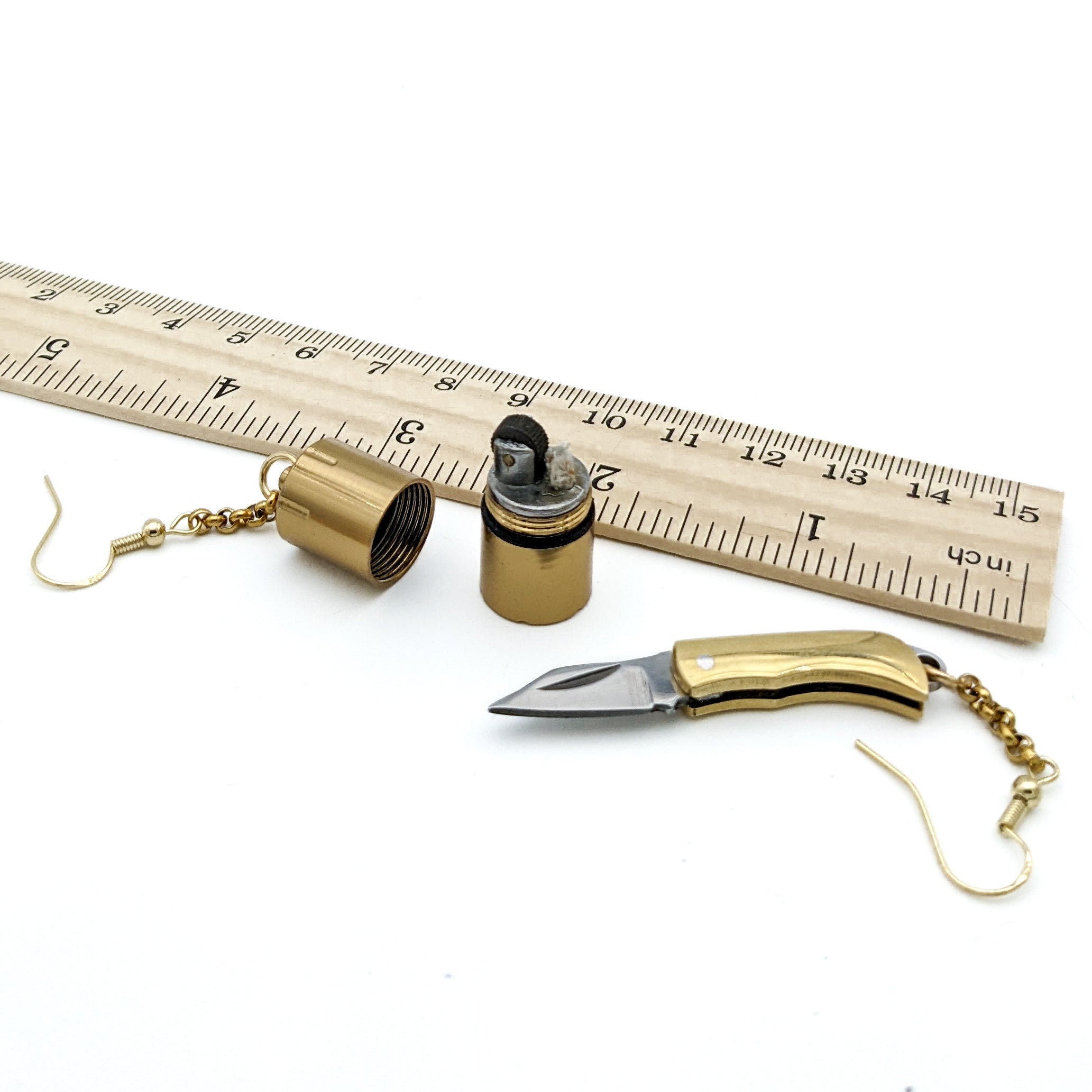 Small Copper Ruler Brass Metal Ruler Key Card Pendant - Temu