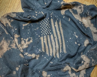 Distressed American Flag Hoodie! Flag Hoodie Shirt.  USA.  American Flag.