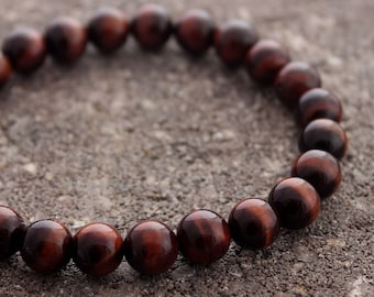 Pulsera de cuentas de ojo de tigre para hombre, regalo para él, aniversario de esposo, cumpleaños de novio