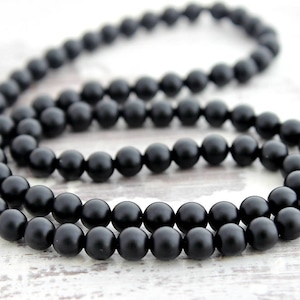 Black Onyx Necklace Mens Necklace Mens Beaded Necklace Mens Gift Boyfriend Gift Boyfriend Necklace for Him Husband Necklace for Men