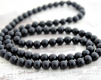 Black Onyx Necklace Mens Necklace Mens Beaded Necklace Mens Gift Boyfriend Gift Boyfriend Necklace for Him Husband Necklace for Men