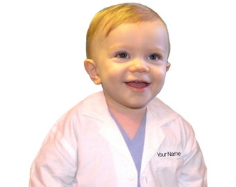 Kids Lab Coat with Personalized Embroidery for little Doctors and Nurses