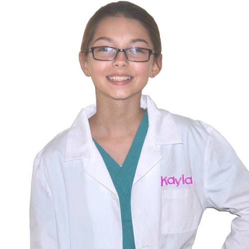 Embroidered Personalized Kids Lab Coat for Little Doctors and Etsy