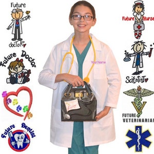 Kids Doctor Costume Personalized for little Doctors and Nurses, Halloween Costume, Veterinarian, Dentist, Trick or Treat