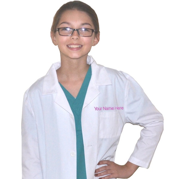 Girls Lab Coat Etsy