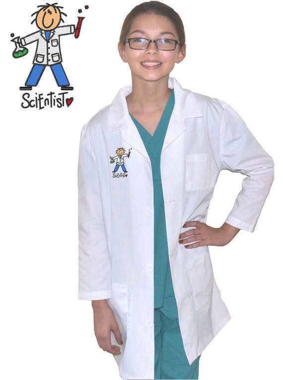 Kids Science Lab Coat With Scientist Embroidery Design Etsy