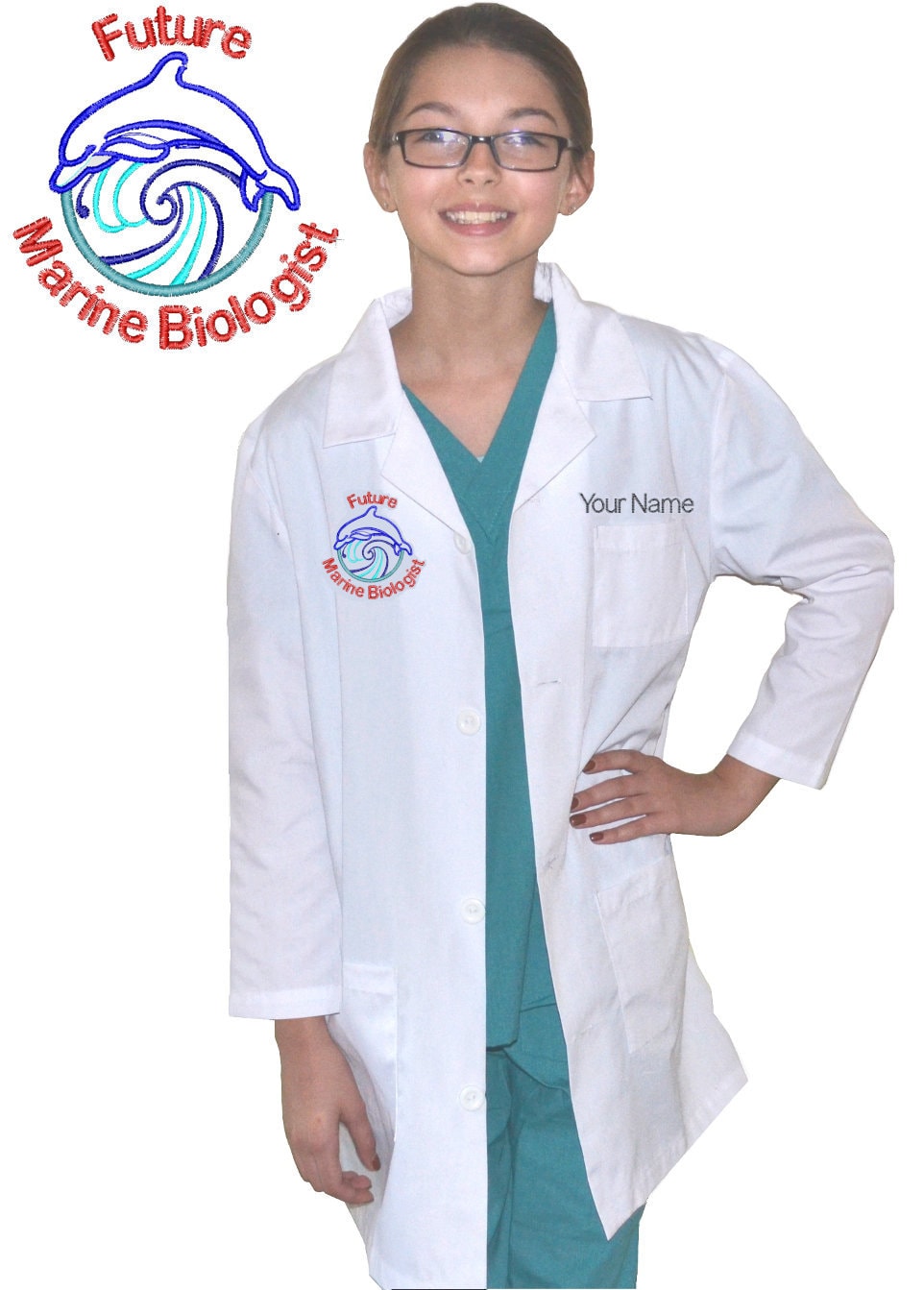 Personalized Kids Marine Biologist Lab Coat With Dolphin Etsy UK