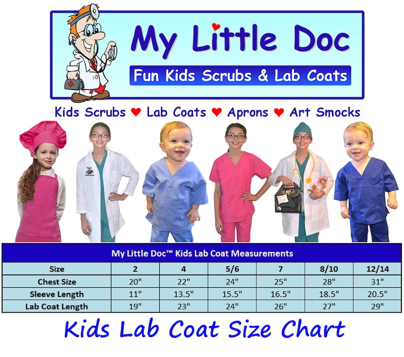 Toddler Lab Coat With Personalized Embroidery Etsy