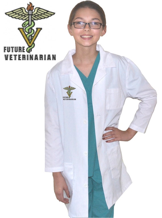 Personalized Lab Coat For Kids - STEM Doctor Vet Scientist Costume With Name